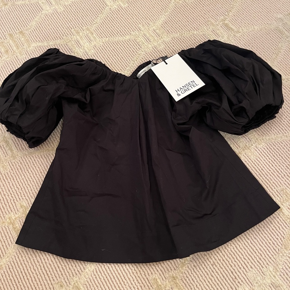 Hansel & Gretel black cotton shirt new with tags xs